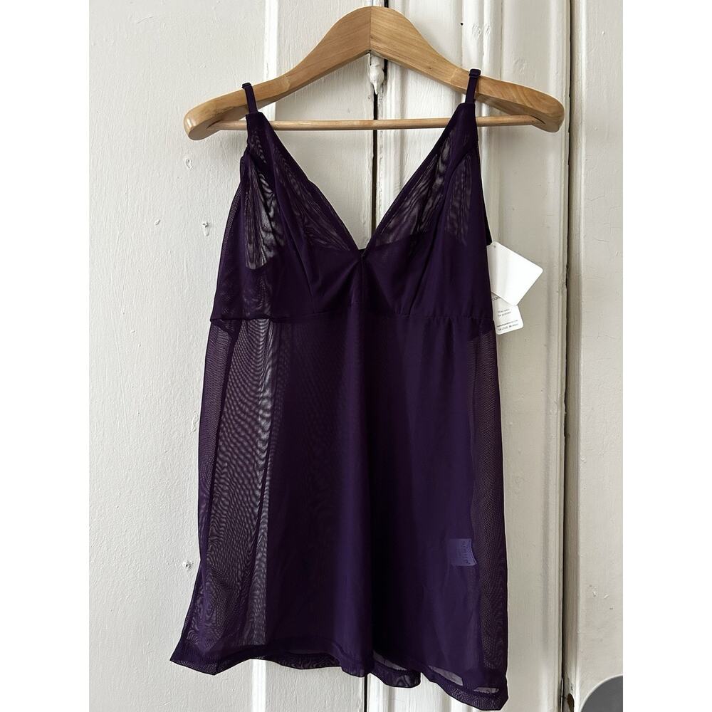 Siella‎ Montreal Mesh Tank Top Purple NWT | L